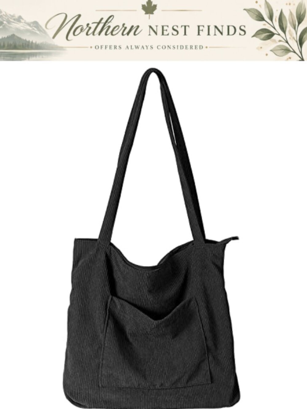 Women Corduroy Tote Bag Large Shoulder Hobo Handbag Big Capacity Work Bag